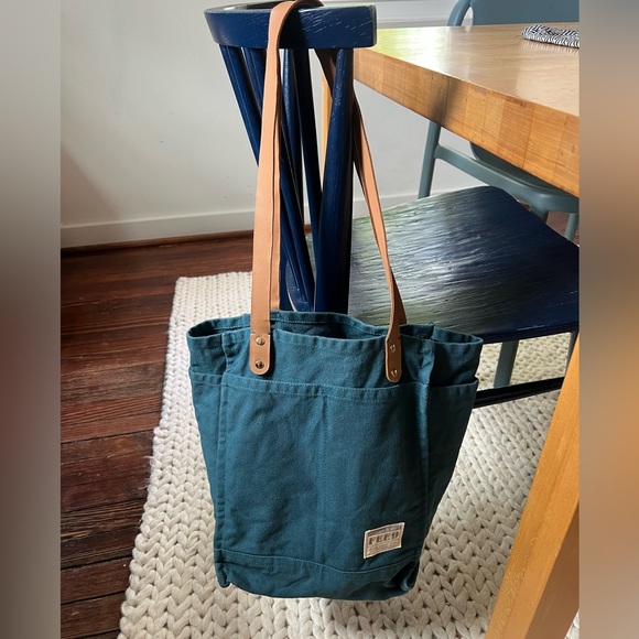 Feed Me Fight Me Handbags - FEED Market Tote Bag Pockets Farmer’s Market Picnic